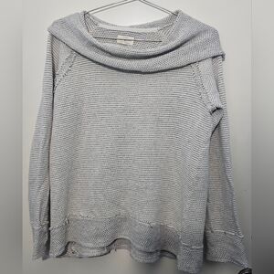 Lucky Brand - Women's Beige Tan Variegated Cowl Neck Sweater - Medium